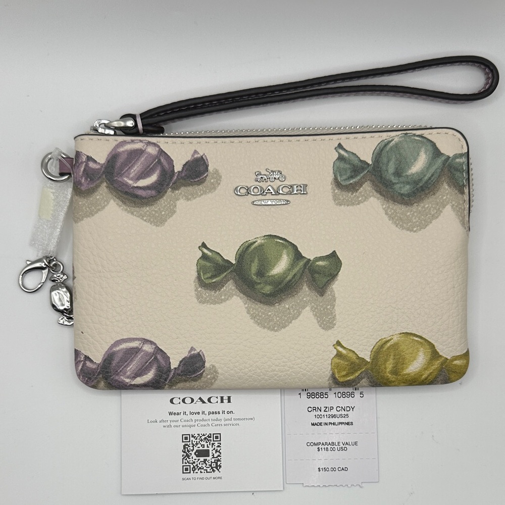 Coach Multicolor Candy Print Wristlet